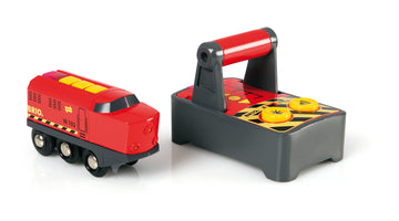 Brio World 33213 - Remote Control Train Set | Wooden Toy For Kids | Enhances Logical Thinking | Compatible Railway Toys | Ideal For Ages 3 And Up