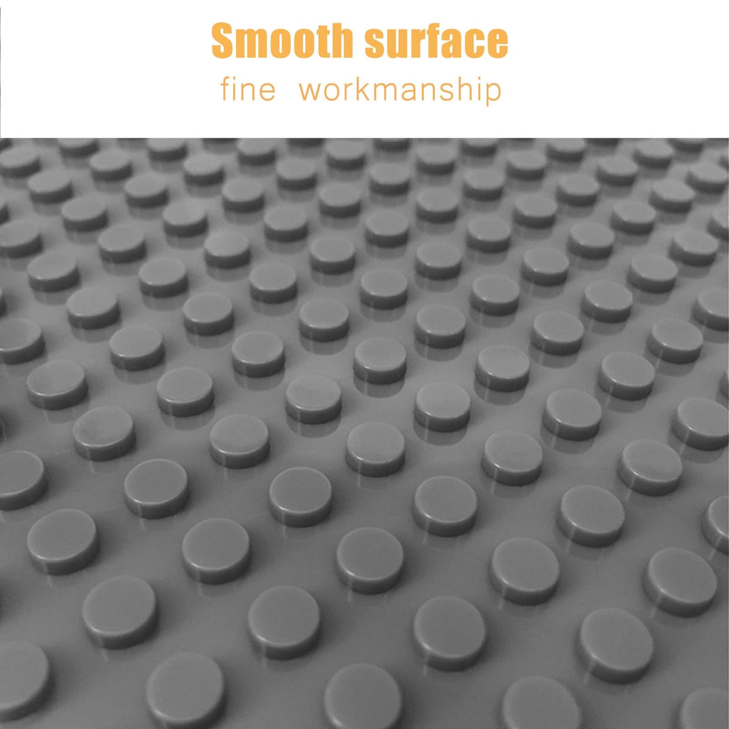 8 Pack Peel And Stick Baseplates, Stickers Baseplates, Compatible With All Major Brands - 10 Inch X 10 Inch (8 Gray)