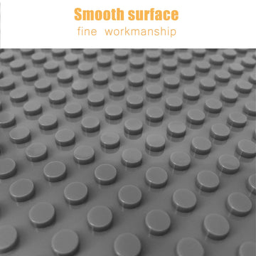 8 Pack Peel And Stick Baseplates, Stickers Baseplates, Compatible With All Major Brands - 10 Inch X 10 Inch (8 Gray)