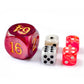 5Pcs Set 30Mm Backgammon Pearl Dice Set - 30Mm (1 3/16'') Large Backgammon Doubling Cube Plus 4Pcs 16Mm Dice (Red/White Marbleiz