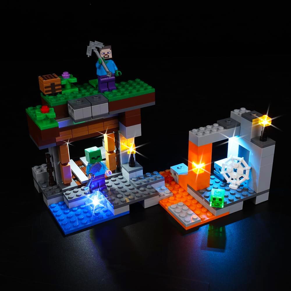 Kyglaring Led Lighting Kit For Lego Minecraft The Abandoned Mine 21166 Building Set (No Model) - Light Set Compatible With 21166