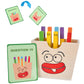 Mikneke Wooden French Fries Sorting & Stacking Toys For Toddlers, Montessori Toys For 3 Year Old, Preschool Educational Toys To Develop Fine Motor Skills