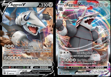 Pokemon Aggron V & Vmax 097/172 Brilliant Stars - Ultra Rare Card Lot