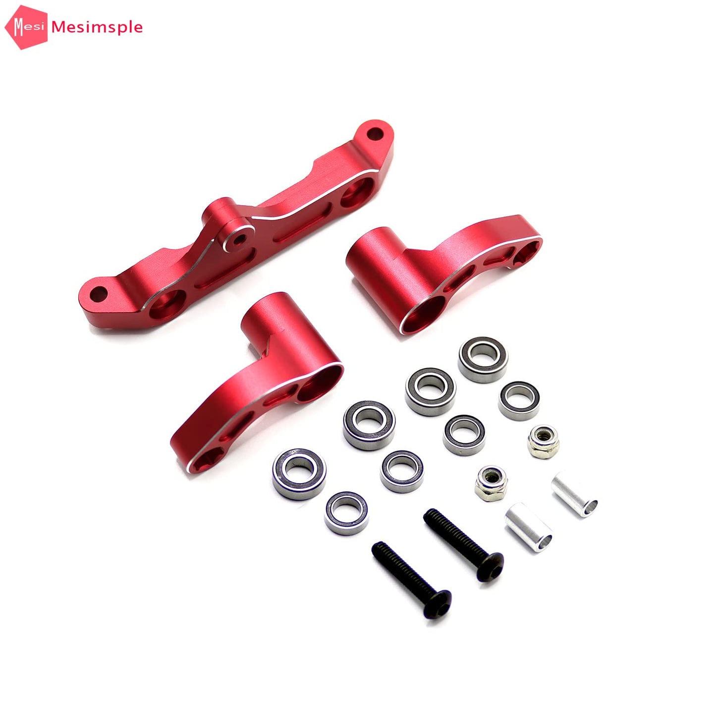 Mesimsple Alloy Steering Bellcrank Set ARA340153 for Arrma 1/5 Kraton 8S BLX Steering Saver & Outcast EXB Servo Saver Upgrade Pa