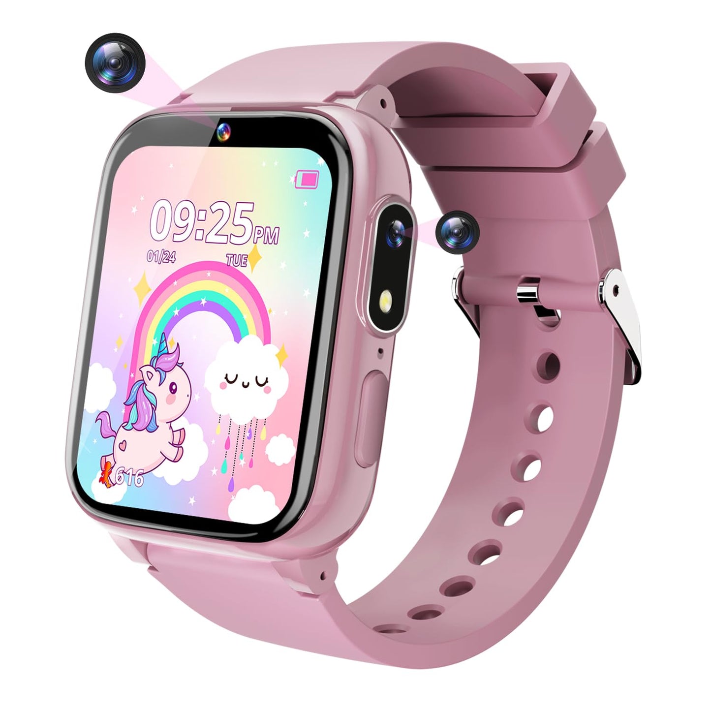 Gothwick Kids Smart Watch D11, Pink, Age 6-8, 26 Games, Perfect Birthday & Christmas Gift Ideas