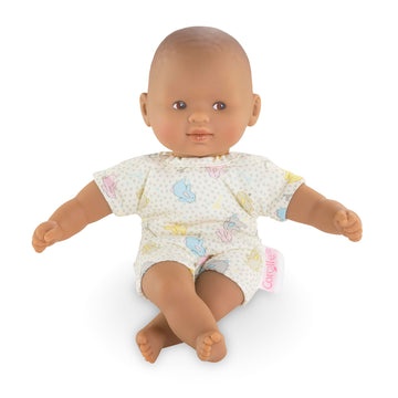Corolle Mini Calin Bunnies Baby Doll - Small 8'' Soft Body With Brown Eyes And Bunny Pattern Outfit, Vanilla-Scented, Easy To Ho