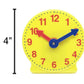 Hand2Mind Plastic Mini Geared Clock, Learning Clock Classroom Kit, Clock For Kids Learning To Tell Time, Yellow Practice Clock For Kids, Teaching Clock, School Supplies (Set Of 1)