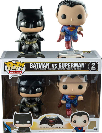 Funko Dc Heroes Batman Vs. Superman Metallic 2-Pack Pop Vinyl Set