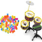 Prime Drum Set For Kids Musical Toy Set With 3 Drums, 1 Cymbal, Drumsticks And 1 Stool Learning Toy Music Instrument For Boys An