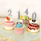 XNOVA Birthday Candles Ten Years Silvery Happy Birthday Number 0 Candle for Cake Topper Decoration for Party Kids Adults Numeral