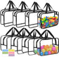 8 Packs Large Toy Storage Bags with Labels, Reusable Clear PVC Board Game Storage, Travel Waterproof Organizer Bags with Zipper 