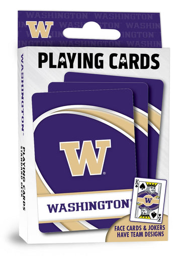 Masterpieces NCAA Washington Huskies Playing Cards  2.5 x 3.5 - enhanced Quality  Educational  and Fun Activity for Kids and Families - Great Gift Idea for Holidays  Birthdays  and Everyday Playtime