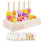 STYLEHEAVEN Wooden Beads Sequencing Toy Lacing Beads for Holiday Gifts Preschool 2 3 4 5