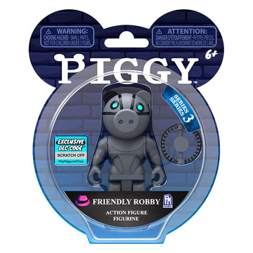 Piggy - Friendly Robby Action Figure (3.5' Buildable Toy, Series 3) [Includes Dlc Items]