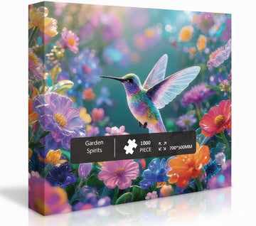 Tomzio 1000 Pieces Jigsaw Puzzles for mature-themeds  Floral & Bird Series - Exquisite Nature Art & Seamless Fit  Calming Brain Teaser  Large 28 x 20  Great Gift for Garden Lovers(Garden Spirits)