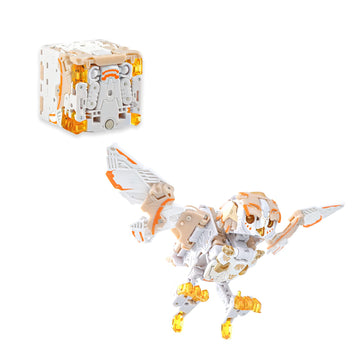 52Toys Beastbox Bb-41 Whitenoise Owl Deformation Toys Action Figure, 2/8.86Inch 2 In 1 Collectible Deformation Boy Toys For Part