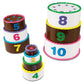 Learning Resources Stack and Count Layer Cake - 10 Pieces, Multi-color, Toddler Learning Toys for Early Stacking and Counting Skills