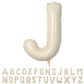 40 Inch Cream Letter Balloons, Large J Letter Balloons Foil Helium Balloons, Mylar Big Single Alphabet J Balloons, Cream Balloon