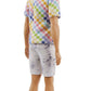 Barbie Ken Fashionistas Doll #174 With Sculpted Blonde Hair Wearing A Surf-Inspired Checkered Shirt, Stone Wash Denim Shorts & W