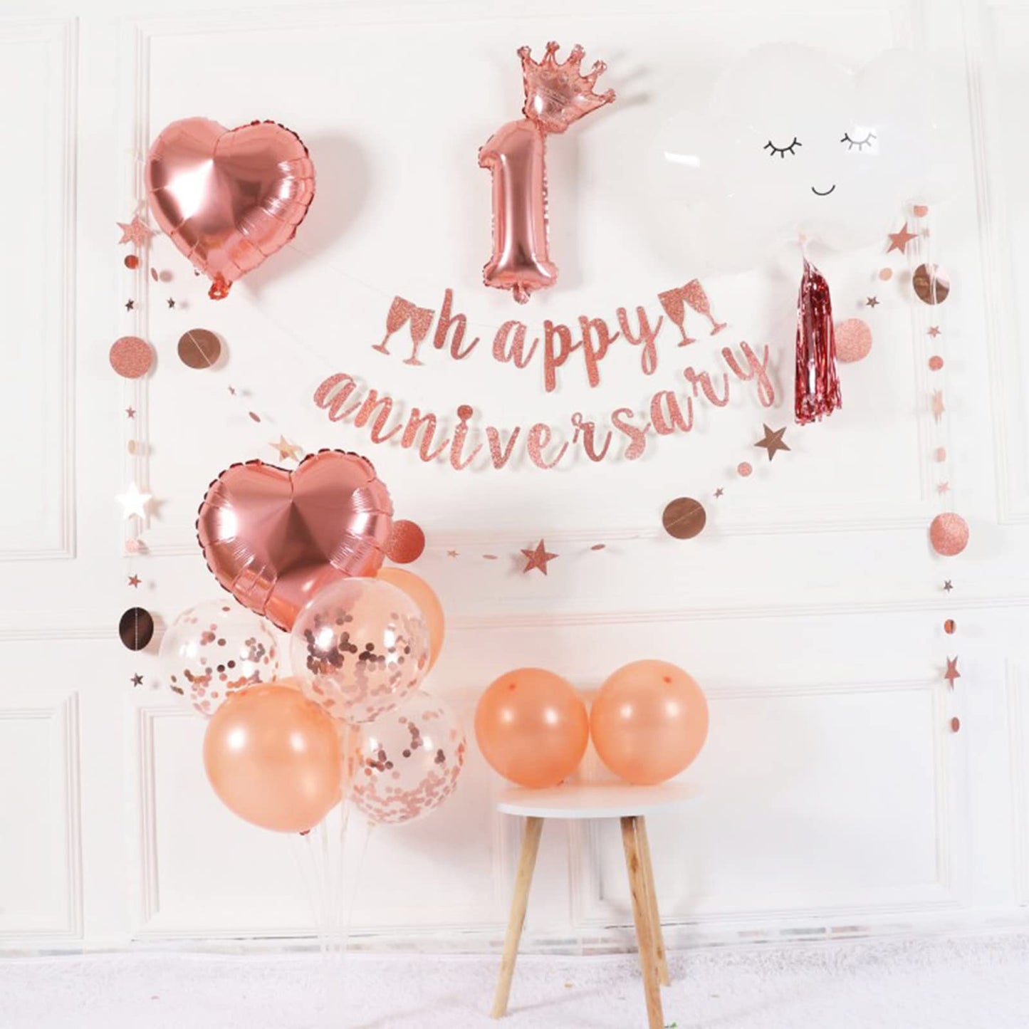 Zjdhpty Rose Gold Balloon Stand Centerpiece Table Decorations For Birthday Anniversary Engagement Wedding Bridal Shower Graduati