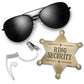 Huwane Ring Security Wedding Ring Bearer Gifts Secret Service Cosplay Set Police Spy Fbi Toys Accessory, Include Acoustic Earpie