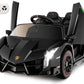 Infans 2 Seater Kids Ride On Car, 12V 4Wd Licensed Lamborghini Veneno Powered Electric Vehicle With Hydraulic Doors, Rocking Mode, Adjustable Speeds, Remote Control, Mp3, Headlight (Coral)