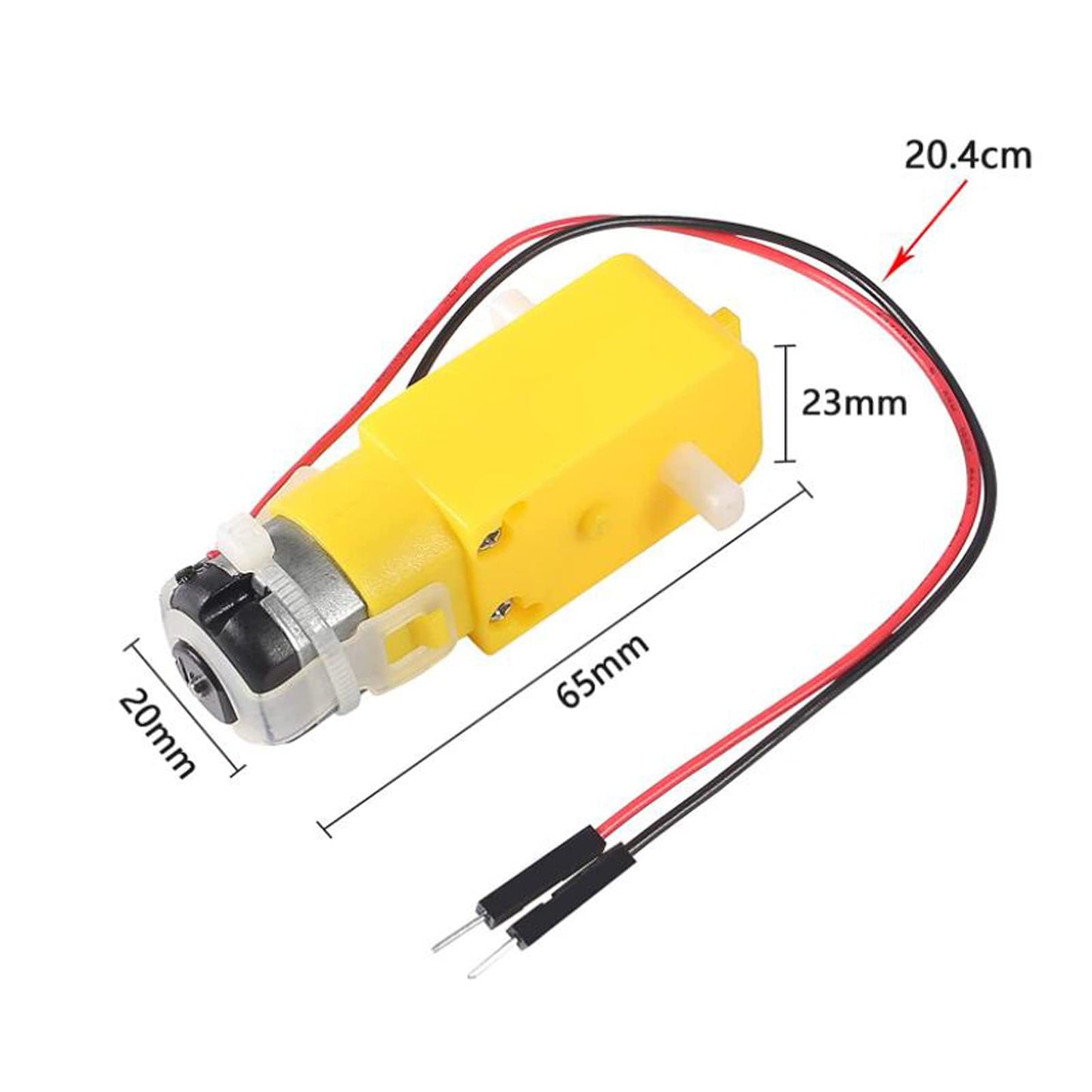 AEDIKO 8pcs TT Motor Dual DC 3-6V Gearbox Motor 200RPM Ratio 1:48 Shaft Motor with 2.54mm Wire for Arduino DIY Smart Car Robot