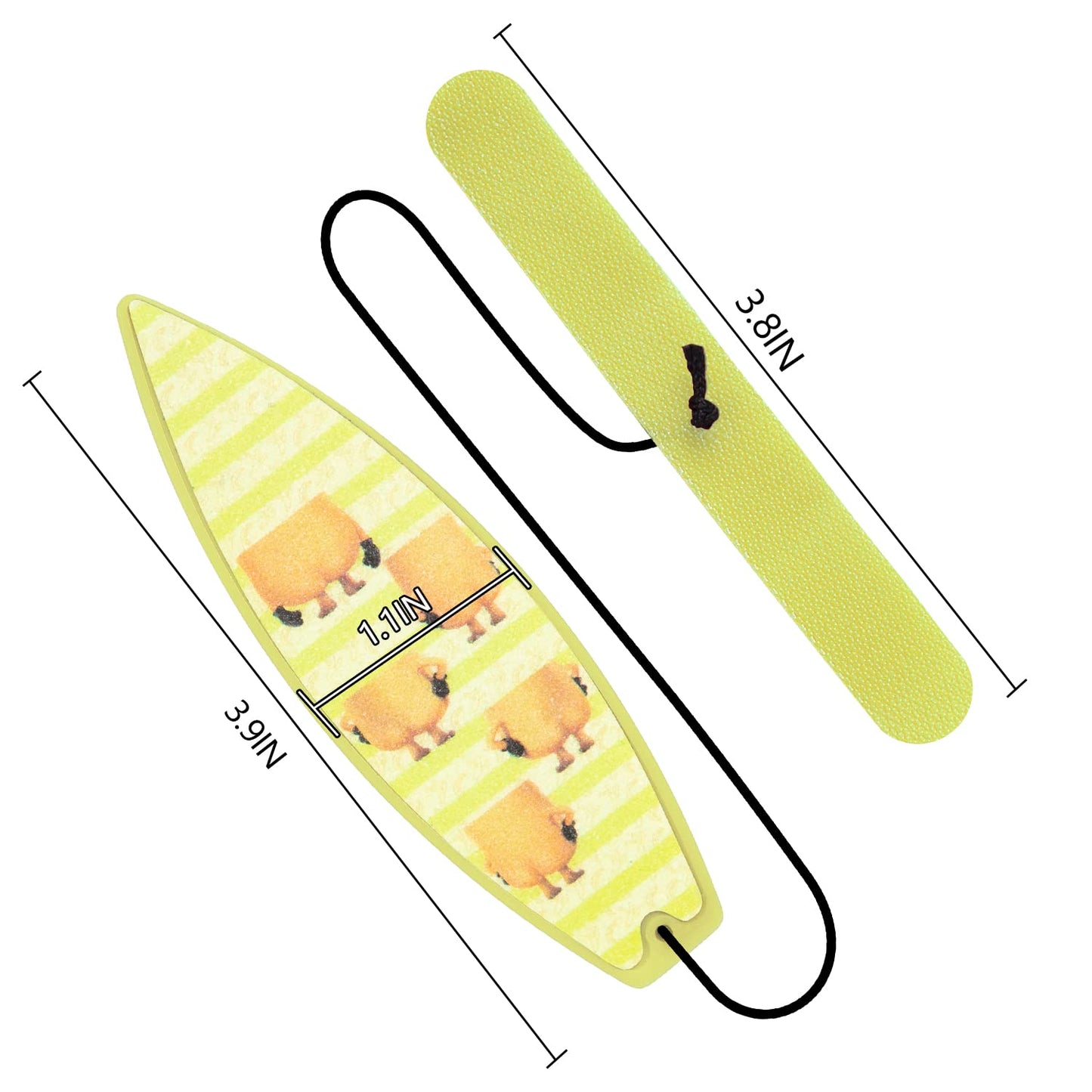 LA KEN DU Finger Surfboard for Car Ride, 2PCS Mini Surfboard for Kids-Wind Surfboard Fingerboard for Car Window (Yellow & Pink w