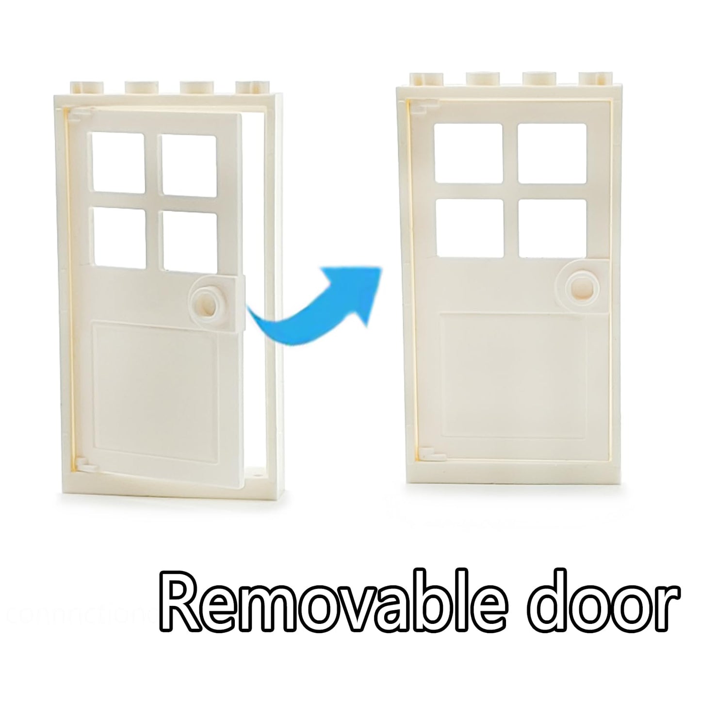 40Pcs Doors And Frame Building Block Toys Moc Creative House Brick Accessories Compatible With Classic Bricks Building Toy For K