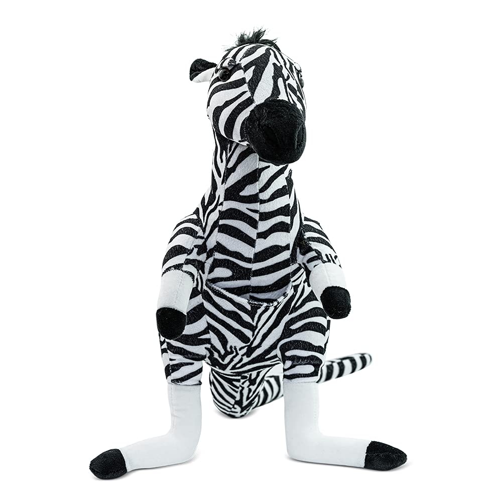 Randimals Zebra Style Kangaroo Plush Stuffed Toy 15   Soft & Huggable  enhanced Quality Hybrid Animal Friend Encourages Adventure & Imagination