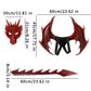 Crtepst Dragon Costume For Kids Boys Girls, Dragon Wing Tail Mask Set,Halloween Dinosaur Cosplay Set For Child (Blue Purple)
