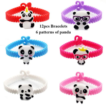 108Pcs Panda Party Supplies Favors Panda Keychains Rings Bracelets Headbands Goodie Bags Stickers Toys Prizes Gift Carnivals For Kids Girls Panda Birthday Party Favor Supplies Goodie Bag Fillers