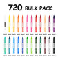 Rarlan Crayons Bulk - 30 Packs of 24 Assorted Colors, 720 Count Wax Crayons, Model RL-LB-24720