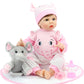 Aori Reborn Baby Dolls Girl 22 Inch Realistic Newborn Baby Doll Weighted Lifelike Toddler That Look Real With Elephant Jumpsuit And Toy In Gift Box