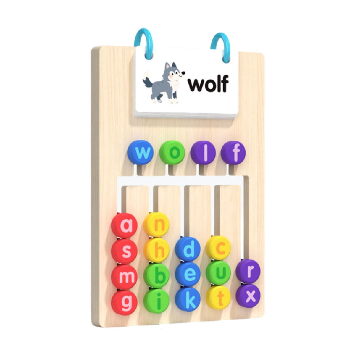 TRENDIVIBE Sight Words Games Wooden Spelling Game for Boys Girls Kids Ages 3 4 Years Old