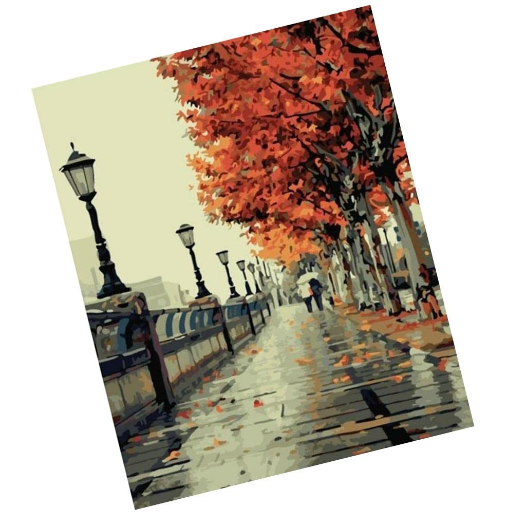 Bnf Frameless Diy Painting By Numbers Canvas Painting Art Picture Maple Leaves|Crafts | Art Supplies | Painting Supplies | Paint