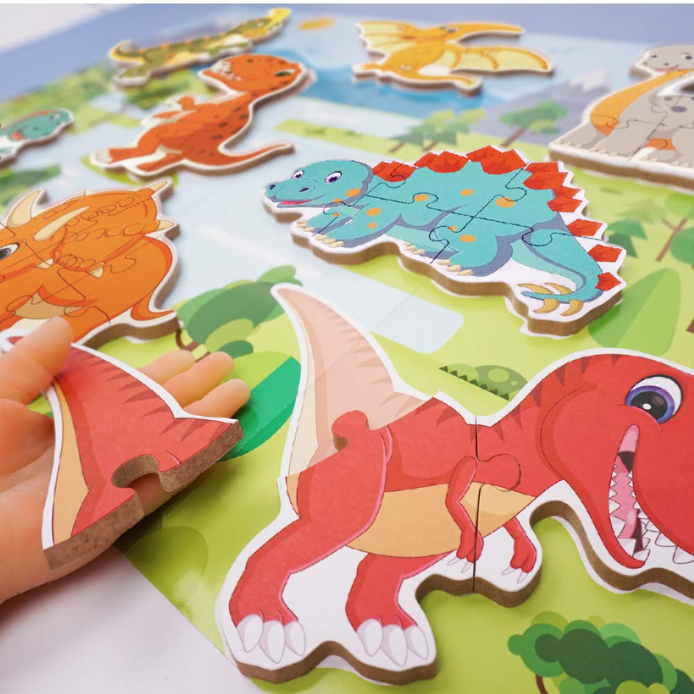 Wonderful Dinosaur 8 Floor Puzzles and Giant Map