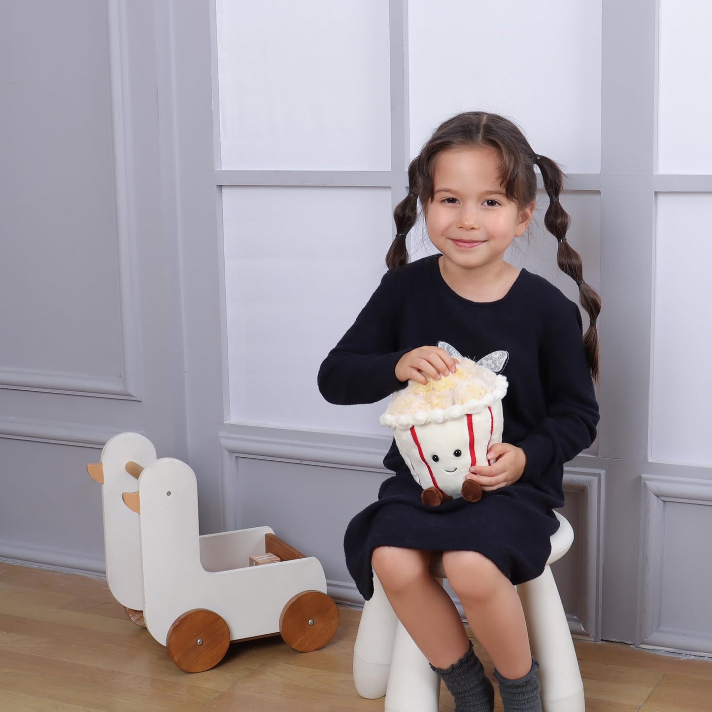 Apricot Lamb Popcorn Plush Stuffed Animals For Kids, Soft Cute Plush Toys For Baby Girl And Boy, Fluffy Popcorn 7.9 Inches