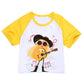 Hecendolame Short Sleeve cute Costume Princess suit Kids Children Girls T-shirt and Shorts Outfit Sets Yellow to 13-14years