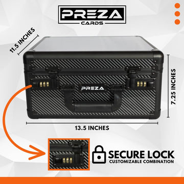 Preza Graded Card Storage Box - Premium Trading Card Case For Graded Sports And Tgc Collectibles - Carbon Fiber Slab Case Storage (Large)