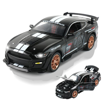 chengchuang Toy Car for Boys, 1/32 Scale Die Cast Metal Cars Toys, Pull Back Toy Car with Sounds and Lights for Kids Gifts (Red)
