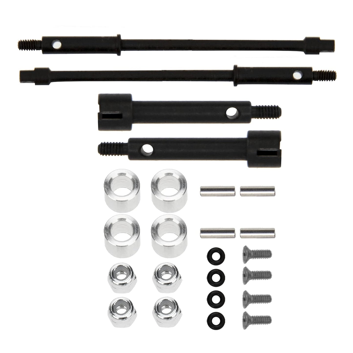 Vgoohobby RC 4mm Widen Wheel Axle CVD Front Rear Joint Drive Shaft Upgrade Parts Compatible with Axial SCX24 90081 1/24 RC Crawl