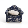 Odoria 1/12 Miniature Chair Armchair Dollhouse Furniture Accessories, Dark Blue