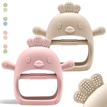 Baby Teething Toys By Komfy Lillove | Non-Toxic Infant Toys 0-6 6-12 Months | Cpc Certified Teething Mitten | No Drop Teether Fo