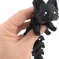Cute Fox Desk Buddy, Articulated 3D Printed Fidget, 7.5 Inches, Authorized Seller (Black)