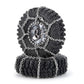 WEFEINO 4Pcs 1.9/2.2inch Wheel Tires Metal Snow Chains for 1/10 TRX-4 Axial SCX10 90046 RC Crawler Car (105MM)