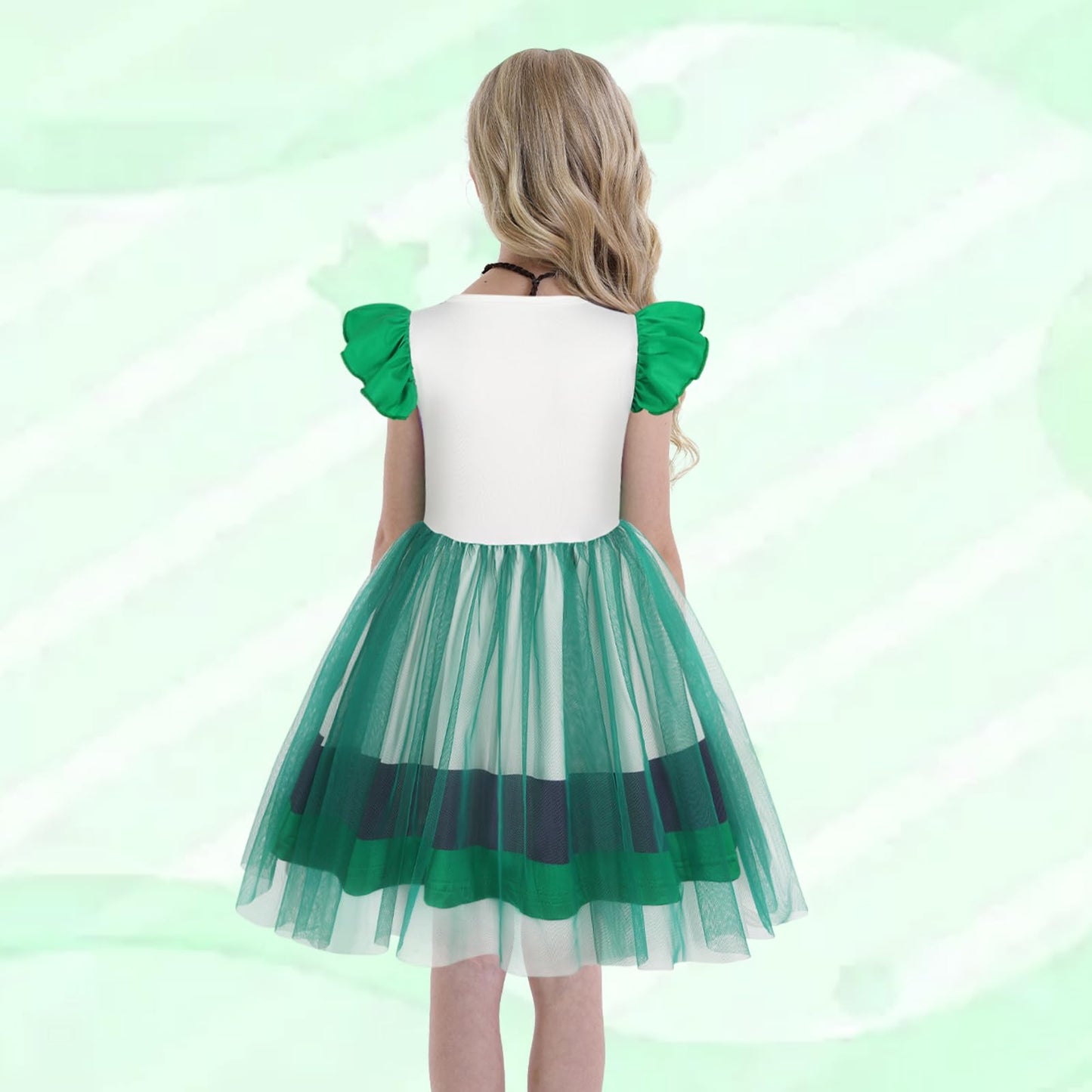 Henzworld Buzz Lightyear Dress For Little Girls Fancy Buzz Lightyear Costume Dress Up For Girls Flutter Sleeve Tulle Dress Kids