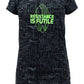 Star Trek Resistance Is Futile Glow Ladies Sleep Shirt  Black  Medium