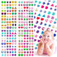 KXCOFTXI 240PCS Sticker Earrings for Girls, Self-Adhesive 3D Crystal Gems, Multicolour