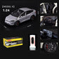 1/24 Model X Toy Car for Boys, Zinc Alloy Diecast Metal Model X Model Car Pull Back Car Toy Vehicles with Sound and Music, Suita